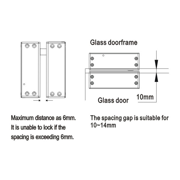 SOCA - Dead Bolt Lock (For Glass Door Type) With door position detection output (N.O./ N.C.)