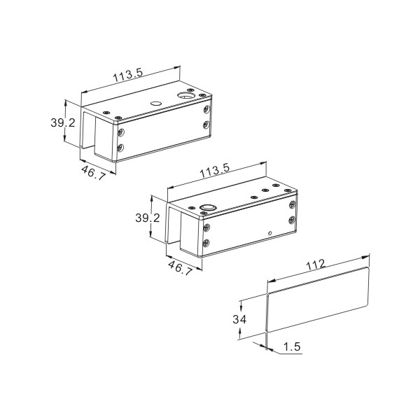 SOCA - Dead Bolt Lock (For Glass Door Type) With door position detection output (N.O./ N.C.)