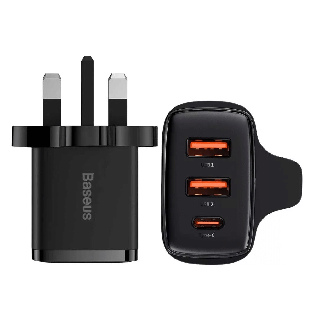 BASEUS MOBILE PHONE CHARGER BLACK