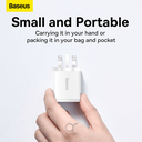 BASEUS MOBILE PHONE CHARGER WHITE