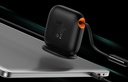 Baseus Cable 100W Cable Type-C to Micro Type-C Lightning Traction Series Retractable 3-in-1 Fast Charging Cable 1.7m Black