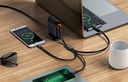 Baseus Cable 100W Cable Type-C to Micro Type-C Lightning Traction Series Retractable 3-in-1 Fast Charging Cable 1.7m Black