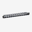 Equip - Cat6 Patch Panel for 24 Keystone Jacks, unshielded, black
