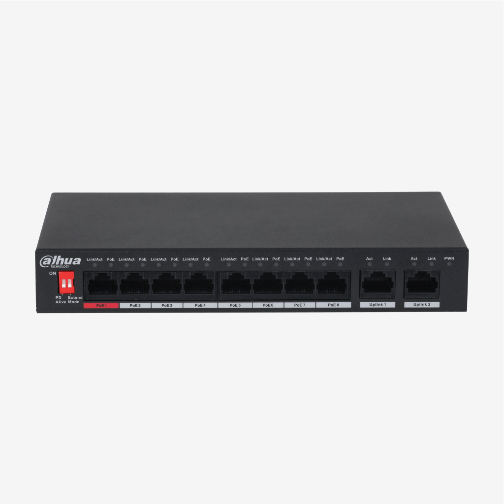 [PFS3010-8GT-96] Dahua 10 Port Unmanaged Desktop Switch with 8 Port PoE