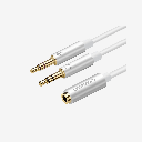 Ugreen 3.5mm Female to 2 Male Audio Cable ABS Case (White)