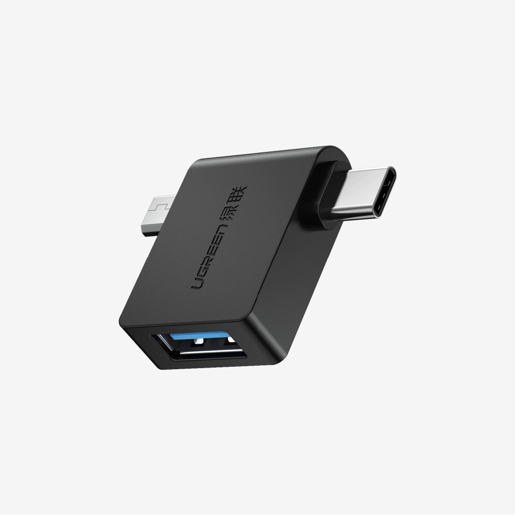 Ugreen Micro USB + USB-C To USB 3.0 OTG Adapter