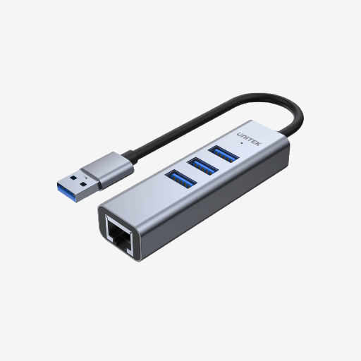 Unitek uHUB Q4+ 4-in-1 USB-A and Ethernet Hub