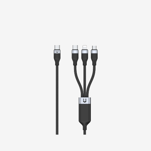 Unitek 3-in-1 Multi Fast Charging Cable 1.5M (USB-C to USB-C/MicroUSB/Lightning)