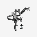 Equip - 17"-27"  TRIPLE MONITOR DESK MOUNT BRACKET