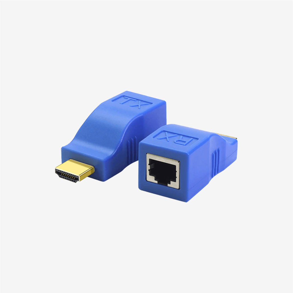 4K HDMI Extender Up to 30M Over Cat 5e/6 Ethernet Adapter Blue