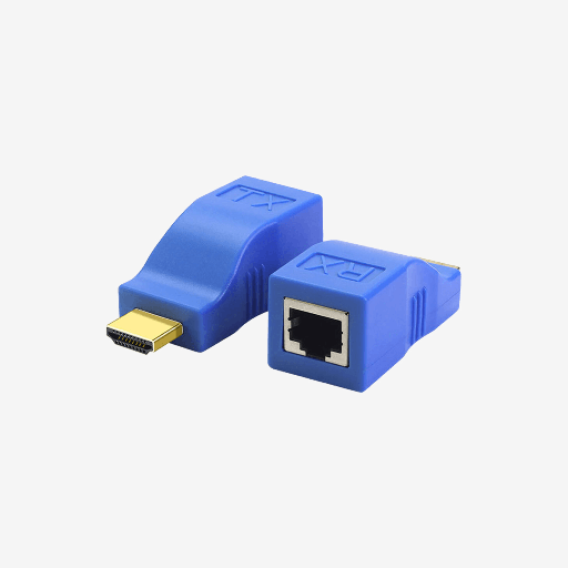 4K HDMI Extender Up to 30M Over Cat 5e/6 Ethernet Adapter Blue