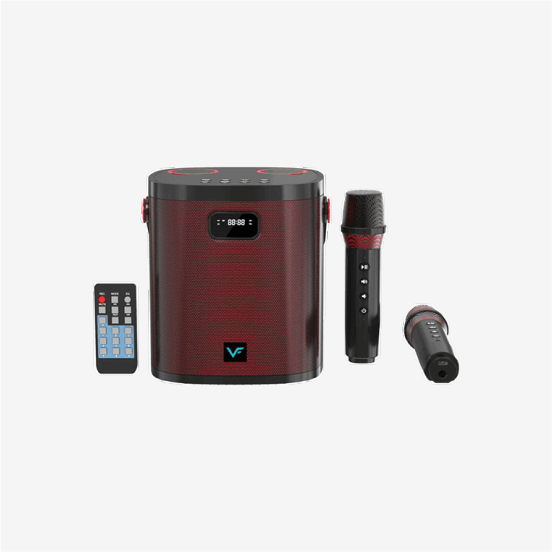 Vinnfier Bluetooth Portable Karaoke Speaker with 2 Wireless Microphones