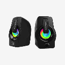 Vinnfier 12W USB 2.0 Multimedia Speaker with RGB Lights - Black