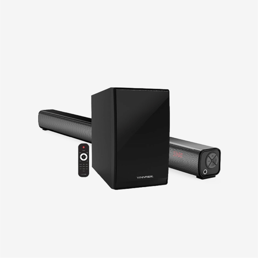 Vinnfier Wireless Bluetooth Sound Bar & Bass Subwoofer 3D effect with Mic Jack