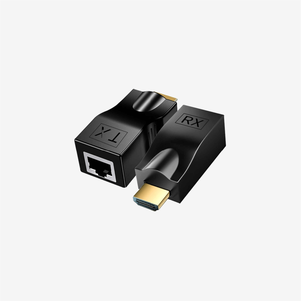 4K HDMI Extender Up to 30M Over Cat 5e/6 Ethernet Adapter Black