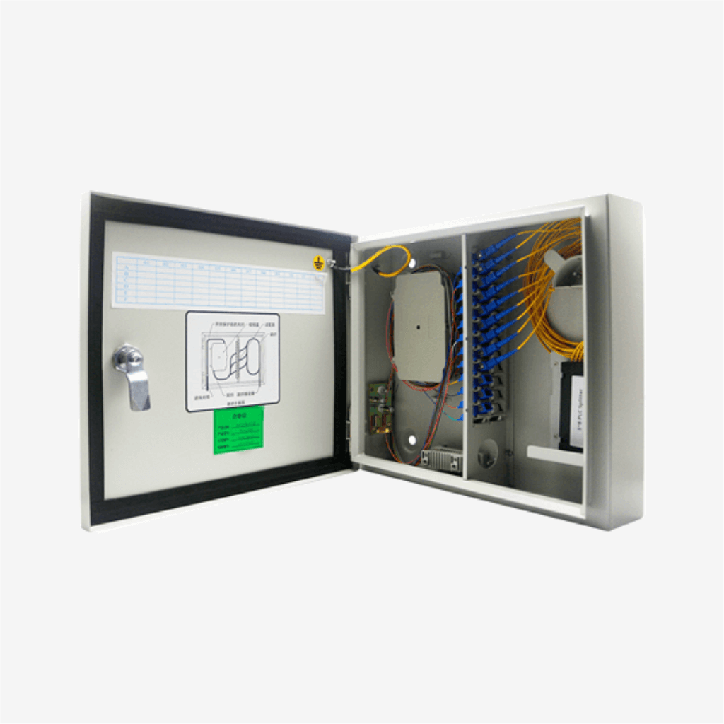 [SPDF-I72SCS-WMA] Sopto - Splitter Distribution Box Indoor wall mounted 72 cores Simplex SC/Duplex LC type without adaptors , pigtails and splitter Cold rolled steel Single door type A