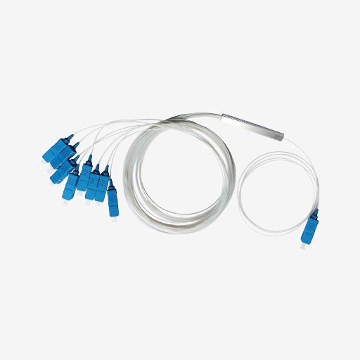 Sopto - Splitter PLC Type Steel Tube 1× 8 G.657.A1 0.9mm Diameter 1M Fiber Length Input SC/UPC Output SC/UPC