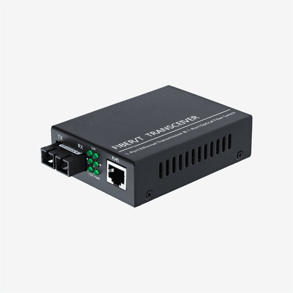 Sopto - Media Converter 1 Fiber Port 1 UTP Port 10/100/1000M 1310nm MM 2km 1×9 SC Interface Commercial Temperature External Power Supply 220V AC