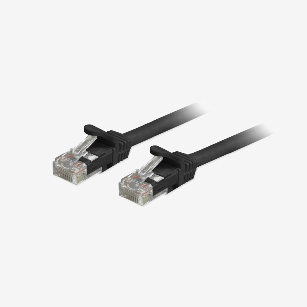 Sopto - LAN cable Straight-throuth Cat6 Patch Code , PVC , Pure Copper 24AWG Unshielded twisted paired , 0.5M with RJ45 Connecters Black