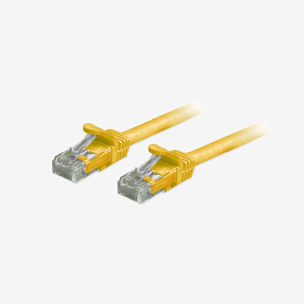 Sopto - LAN cable Straight-throuth Cat6 , PVC , Pure Copper 24AWG Unshielded twisted paired , 0.5M with RJ45 Connecters Yellow
