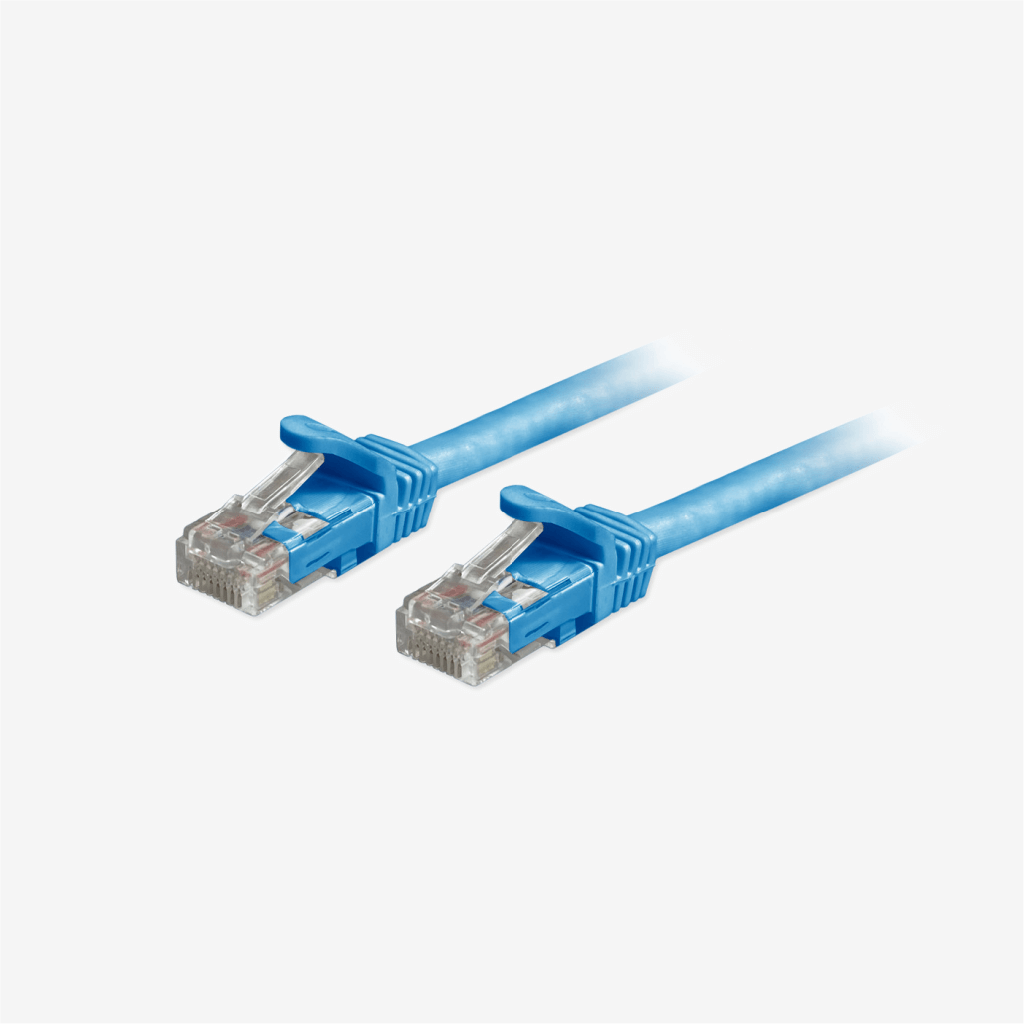 Sopto - LAN cable Straight-throuth Cat6 , PVC , Pure Copper 24AWG Unshielded twisted paired , 1M with RJ45 Connecters Blue