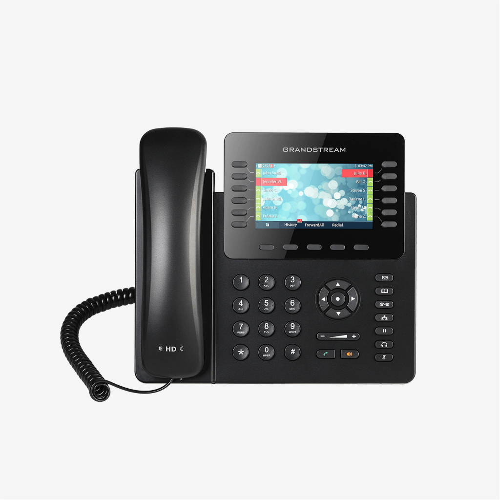 Grandstream 12 lines 5-Way Conferencing High-End PoE IP Phone with Color-Screen LCD