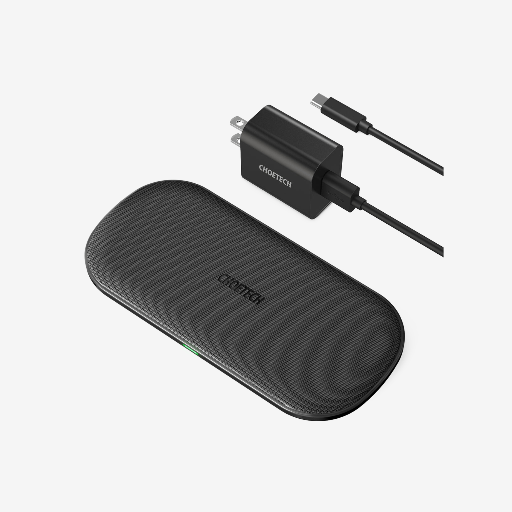 Choetech 10W Dual 5 Coil Fast Qi Wireless Charger