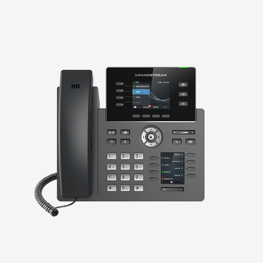 Grandstream 4-Line Gigabit 3-Way Carrier-Grade PoE IP Phones with Dual LCD screens