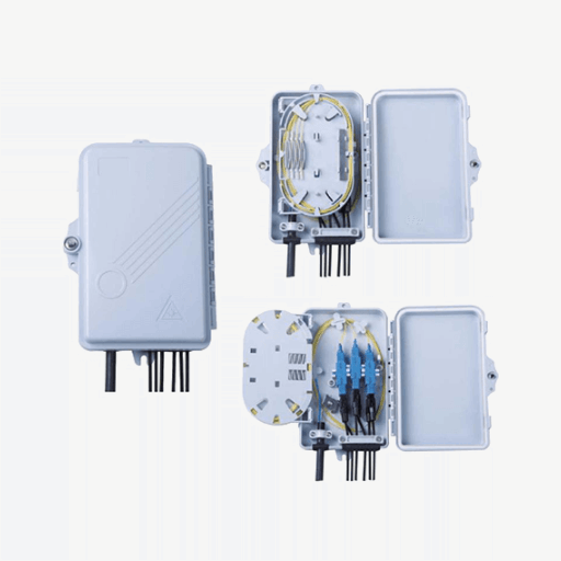 Sopto - Splitter Distribution BoxOutdoor wall mounted 6 cores Simplex SC/Duplex LC type available for Steel tube splitter installation without adaptors , pigtails and splitter Plastic type A