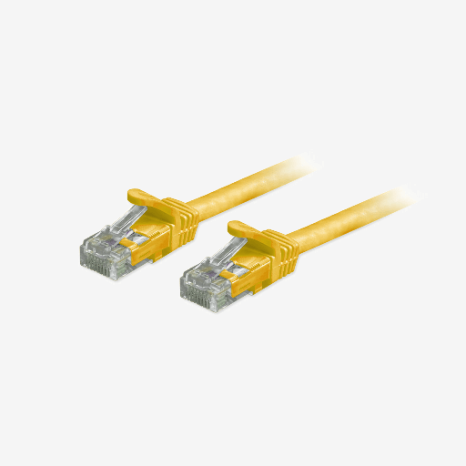 Sopto - LAN cable Straight-throuth Cat6 , PVC , Pure Copper 24AWG Unshielded twisted paired , 0.5M with RJ45 Connecters Yellow